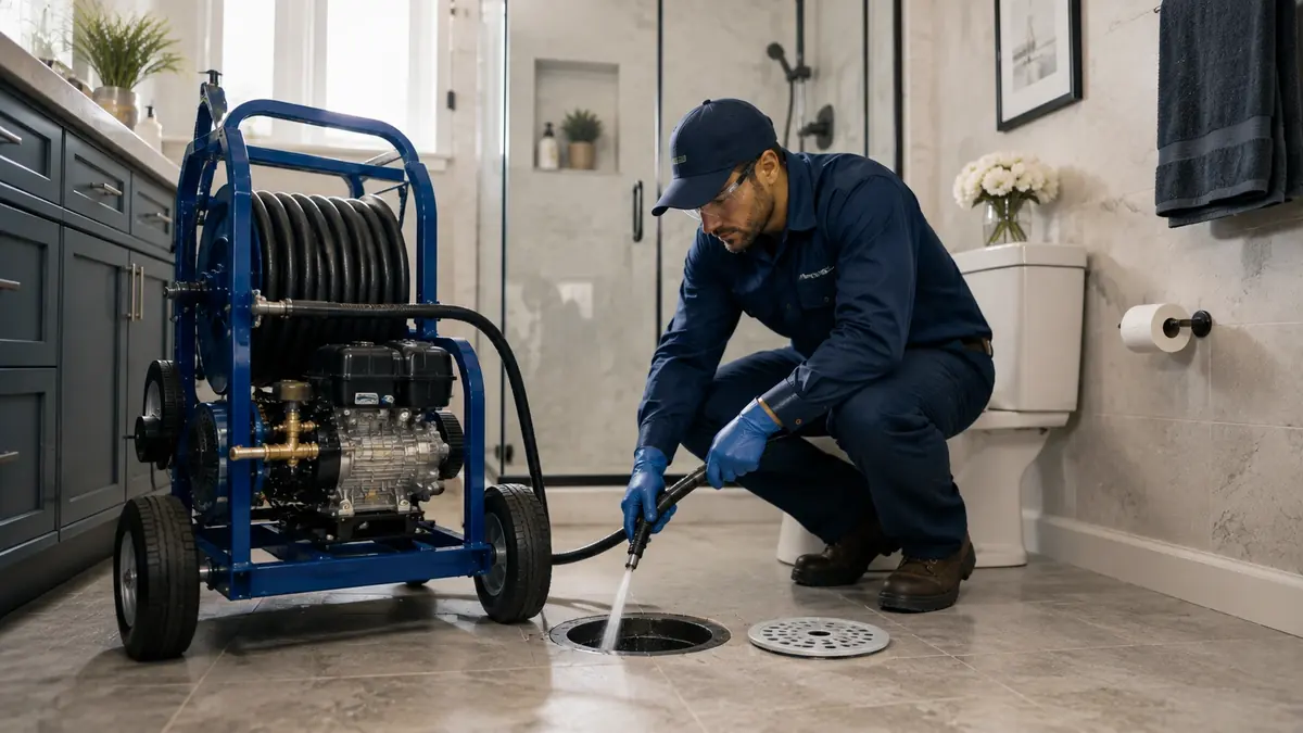 Bathroom Drain Hydro Jetting in North Hollywood