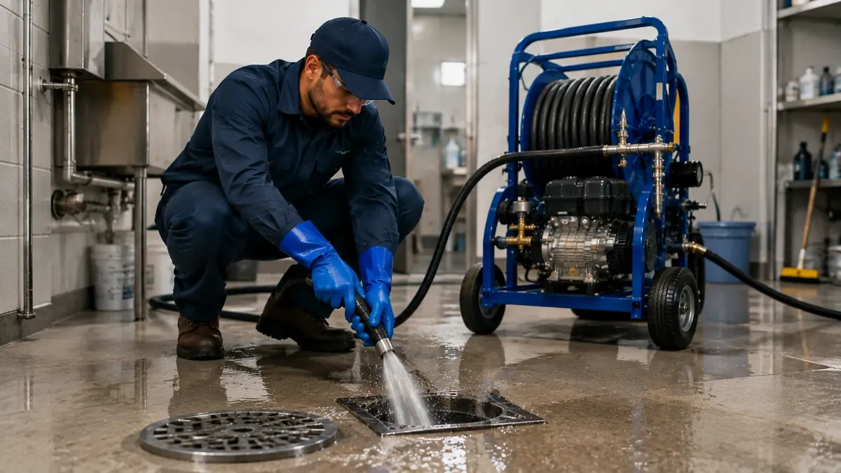 Floor Drain Hydro Jet Cleaning in North Hollywood