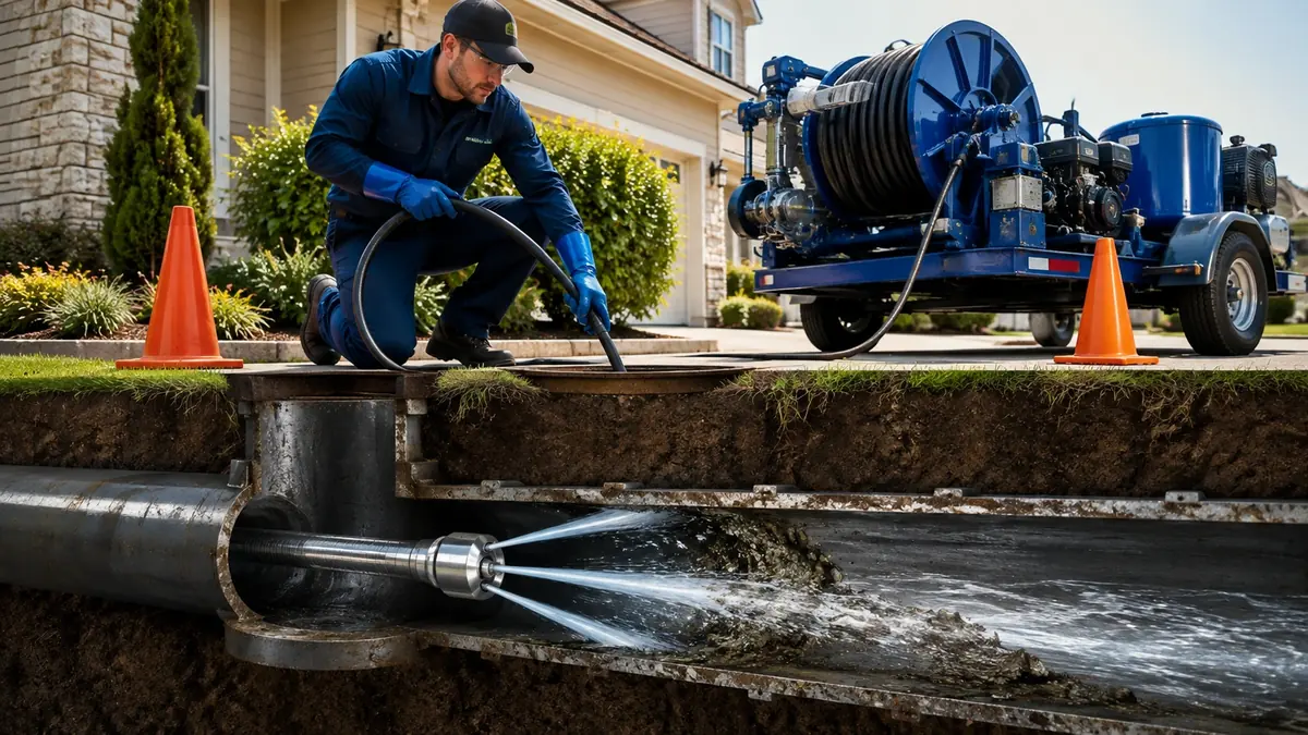 Main Sewer Line Hydro Jet Cleaning in North Hollywood