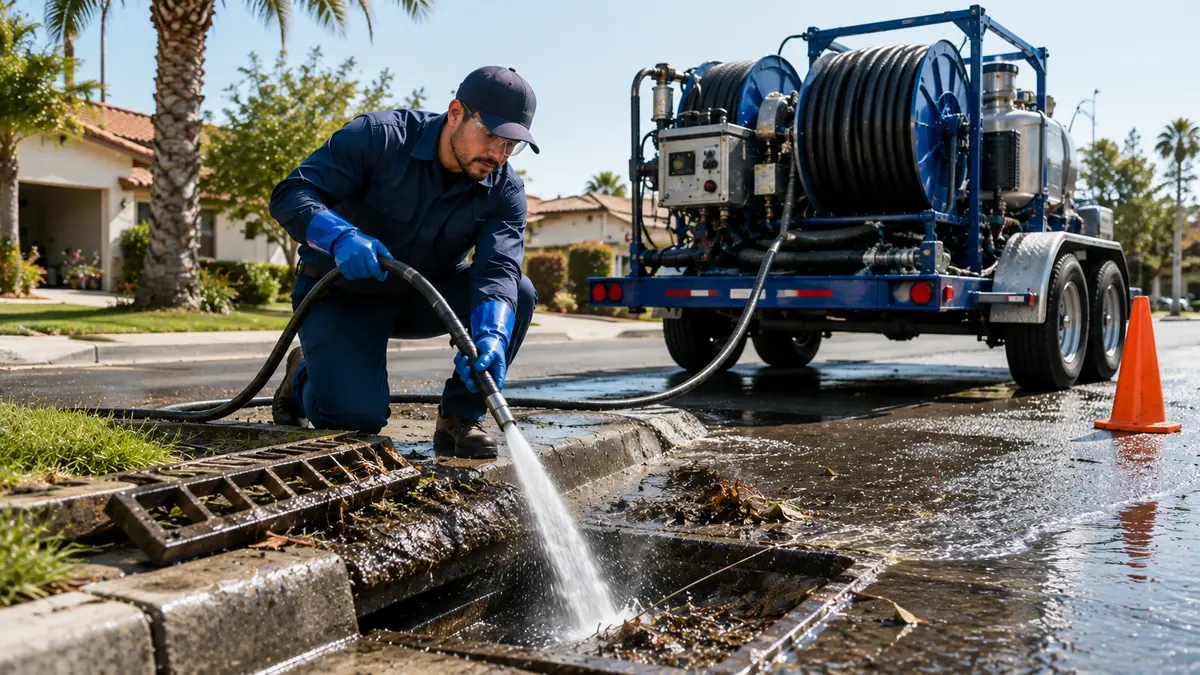 Storm Drain Hydro Jet Cleaning in North Hollywood
